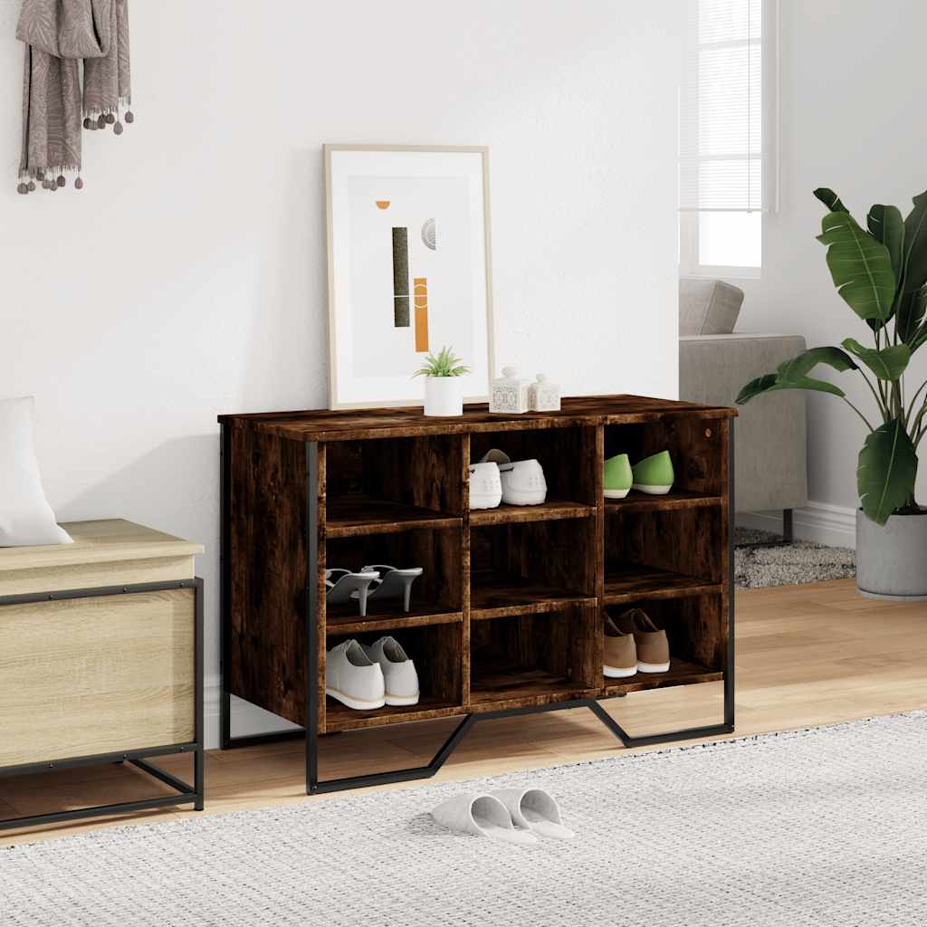 Schuhregal 90X38X61,5 Cm Holzwerkstoff Räuchereiche