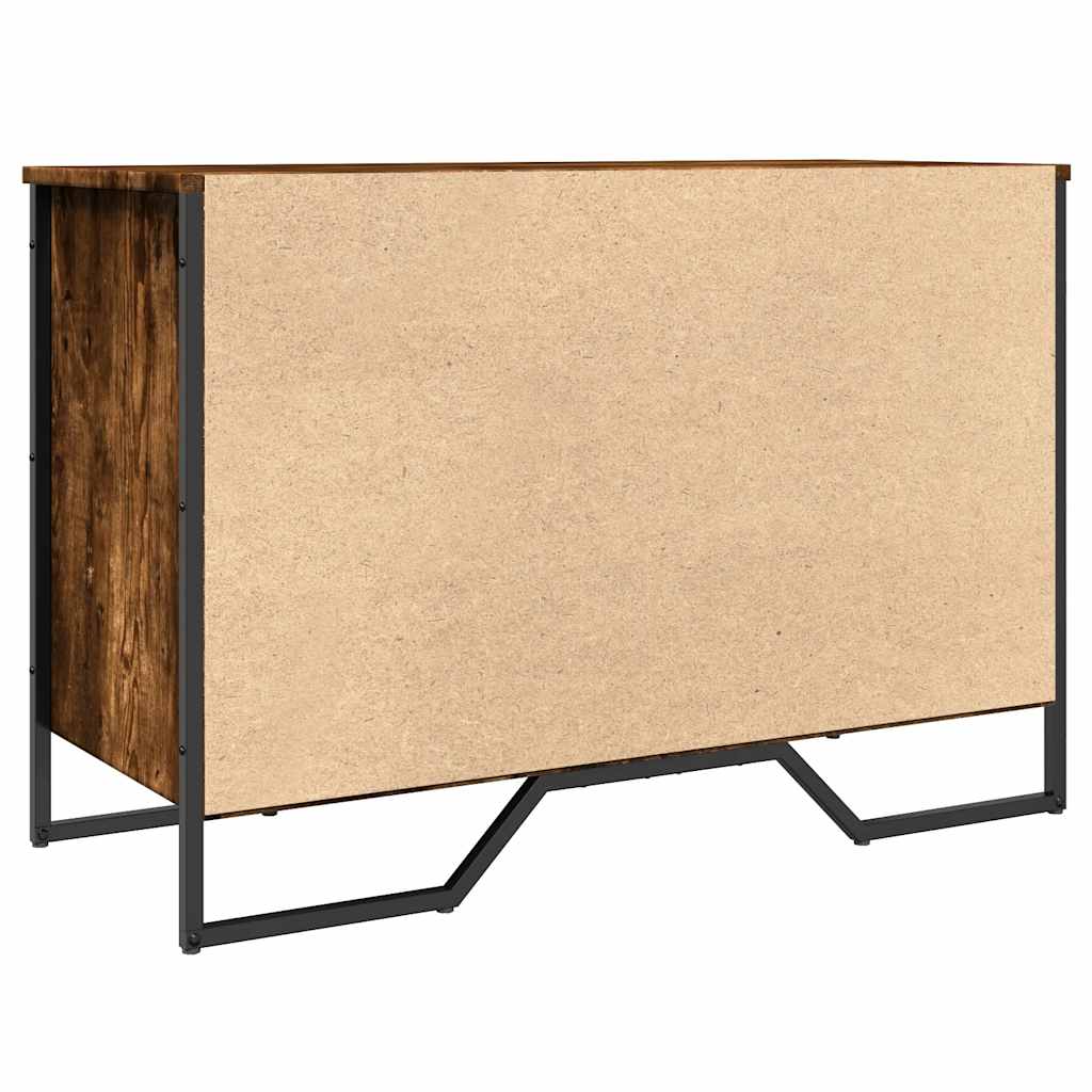 Schuhregal 90X38X61,5 Cm Holzwerkstoff Räuchereiche