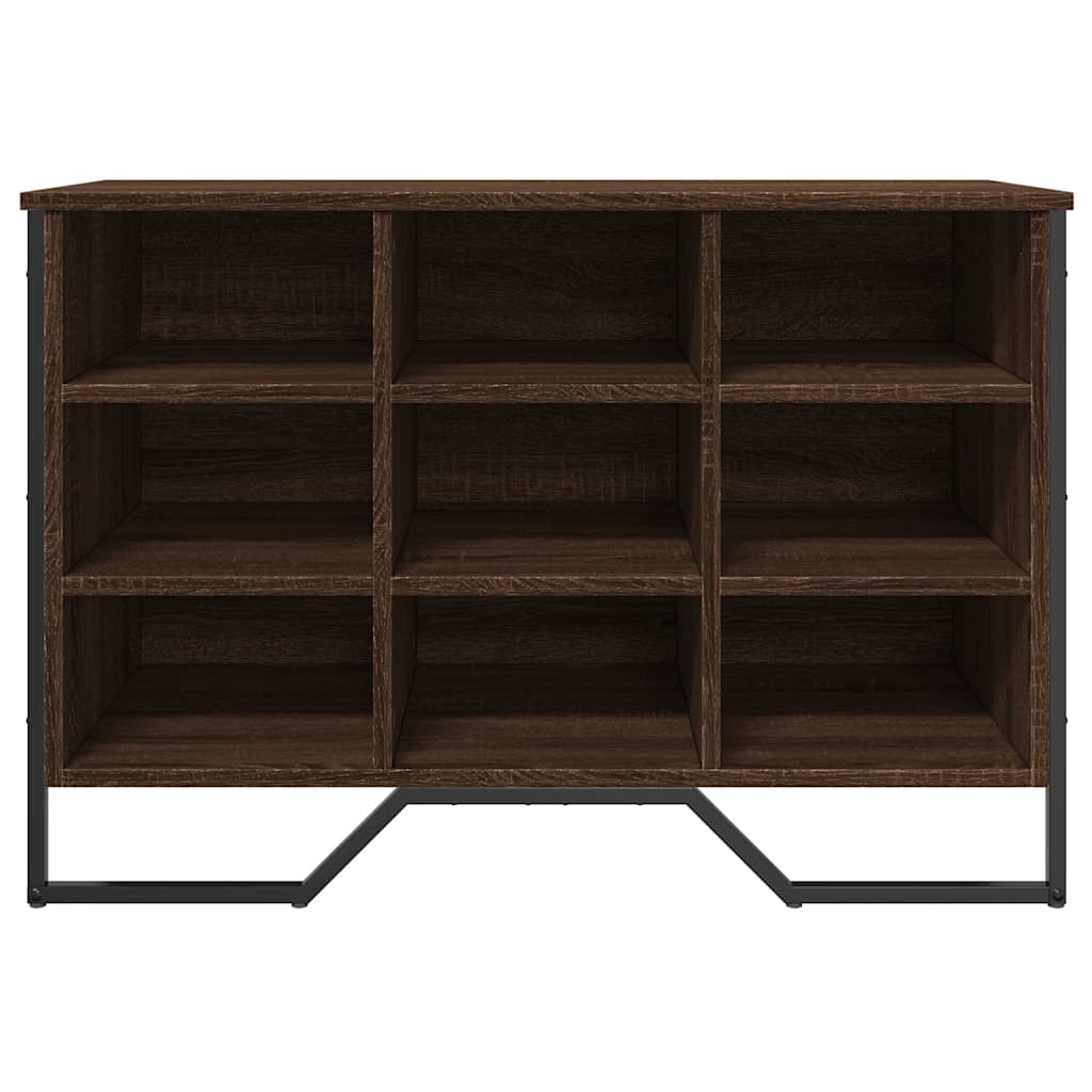 Schuhregal Braun Eichen-Optik 90X38X61,5 Cm Holzwerkstoff Braune Eiche