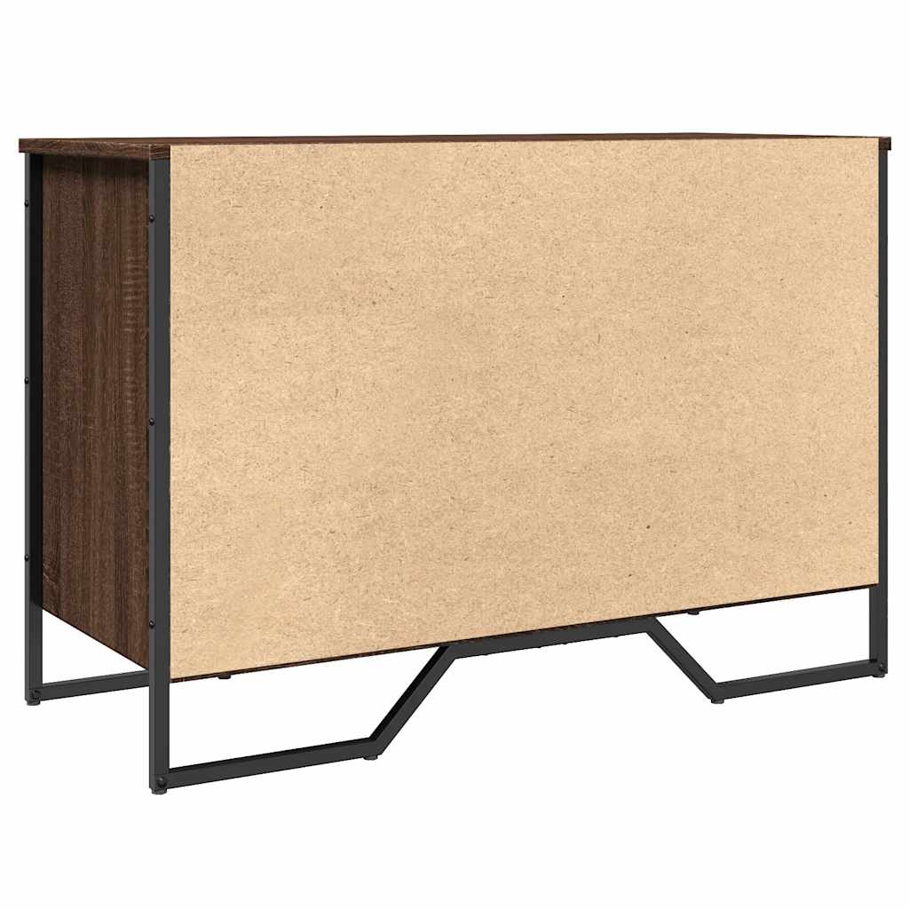 Schuhregal Braun Eichen-Optik 90X38X61,5 Cm Holzwerkstoff Braune Eiche