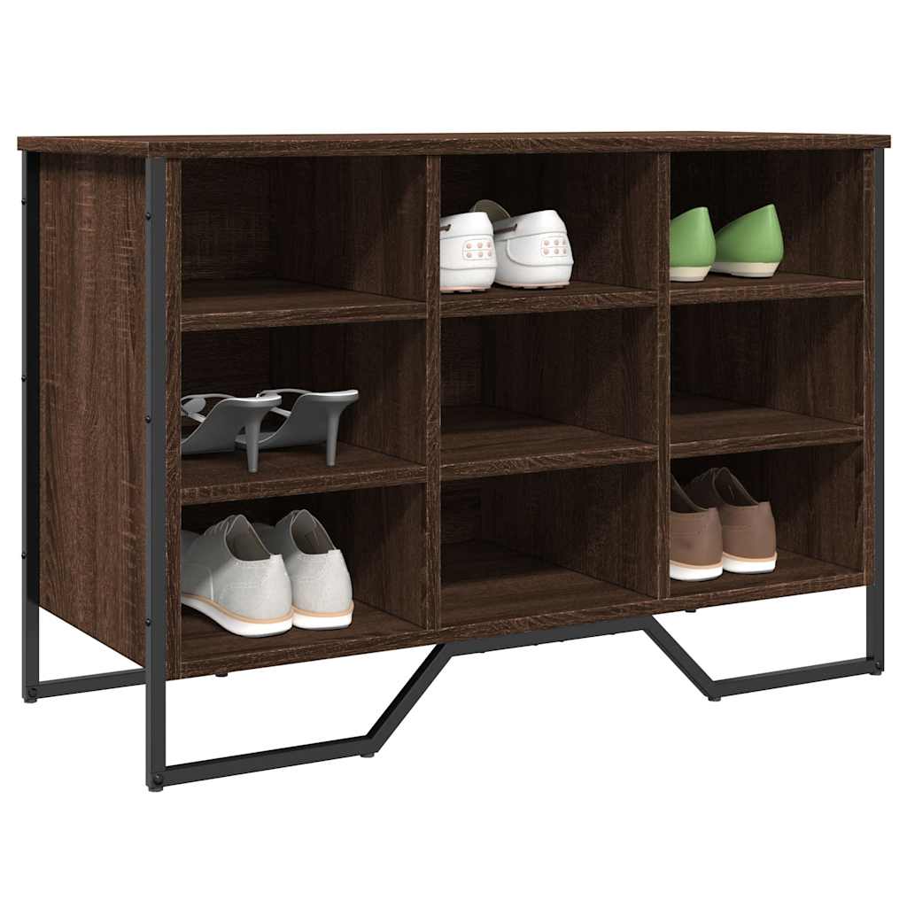 Schuhregal Braun Eichen-Optik 90X38X61,5 Cm Holzwerkstoff Braune Eiche