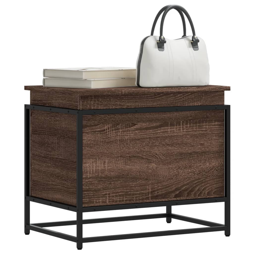 Aufbewahrungsbox Mit Deckel Eichen-Optik 100X40X51,5 Cm Braune Eiche