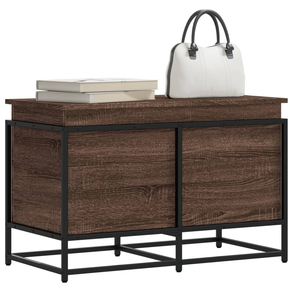 Aufbewahrungsbox Mit Deckel Eichen-Optik 100X40X51,5 Cm Braune Eiche