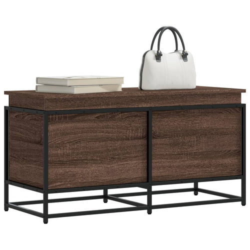 Aufbewahrungsbox Mit Deckel Eichen-Optik 100X40X51,5 Cm Braune Eiche