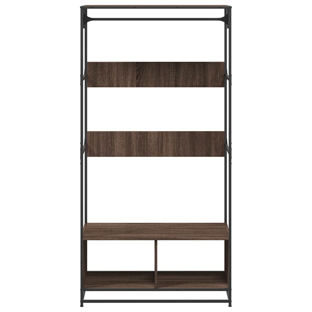 Kleiderständer Braun Eichen-Optik 90X50X180 Cm Holzwerkstoff