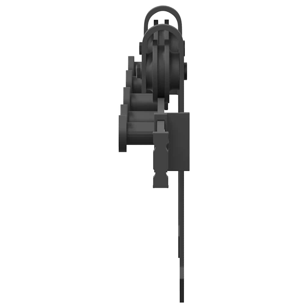 Schiebetürbeschlag-Set 213,5 Cm Stahl Schwarz