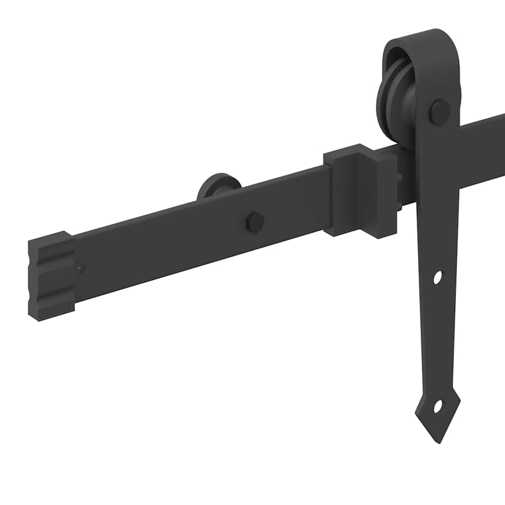 Schiebetürbeschlag-Set 213,5 Cm Stahl Schwarz