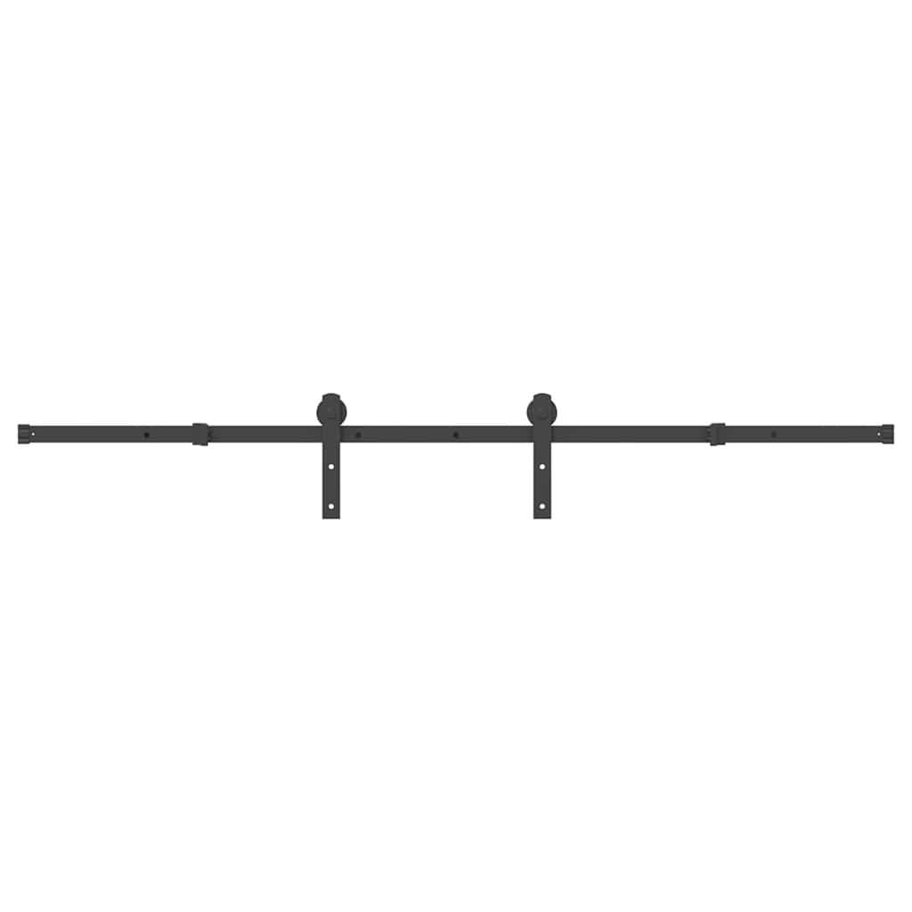Schiebetürbeschlag-Set Stahl Schwarz
