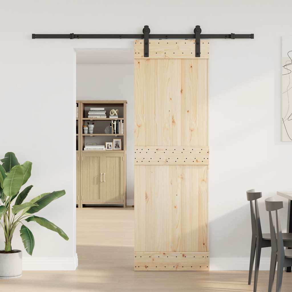 Schiebetürbeschlag-Set Stahl Schwarz
