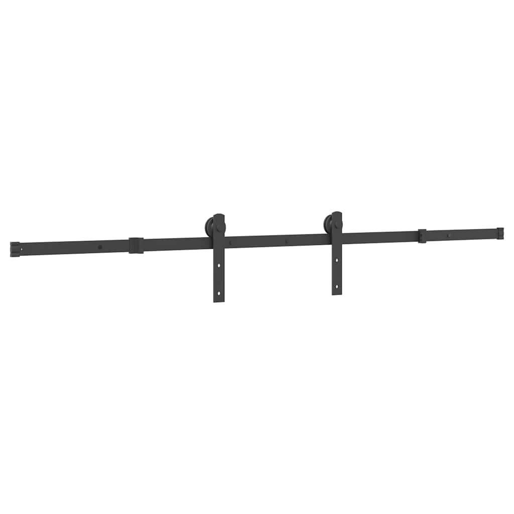 Schiebetürbeschlag-Set Stahl Schwarz