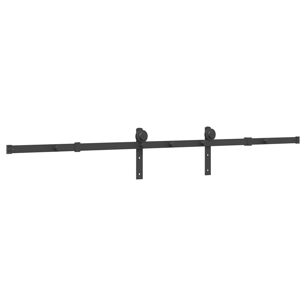 Schiebetürbeschlag-Set Stahl Schwarz