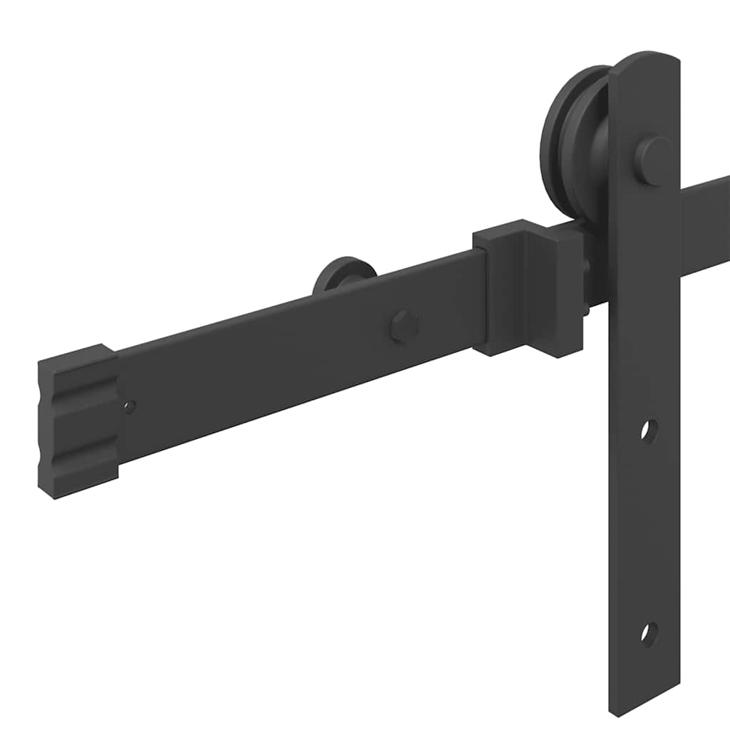 Schiebetürbeschlag-Set Stahl Schwarz