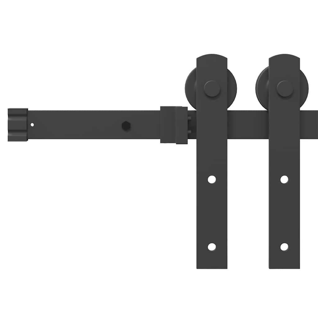 Schiebetürbeschlag-Set Stahl Schwarz