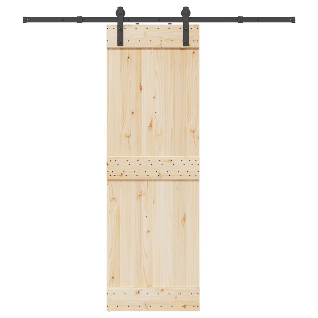 Schiebetürbeschlag-Set Stahl Schwarz