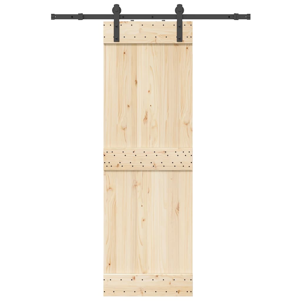 Schiebetürbeschlag-Set Stahl Schwarz