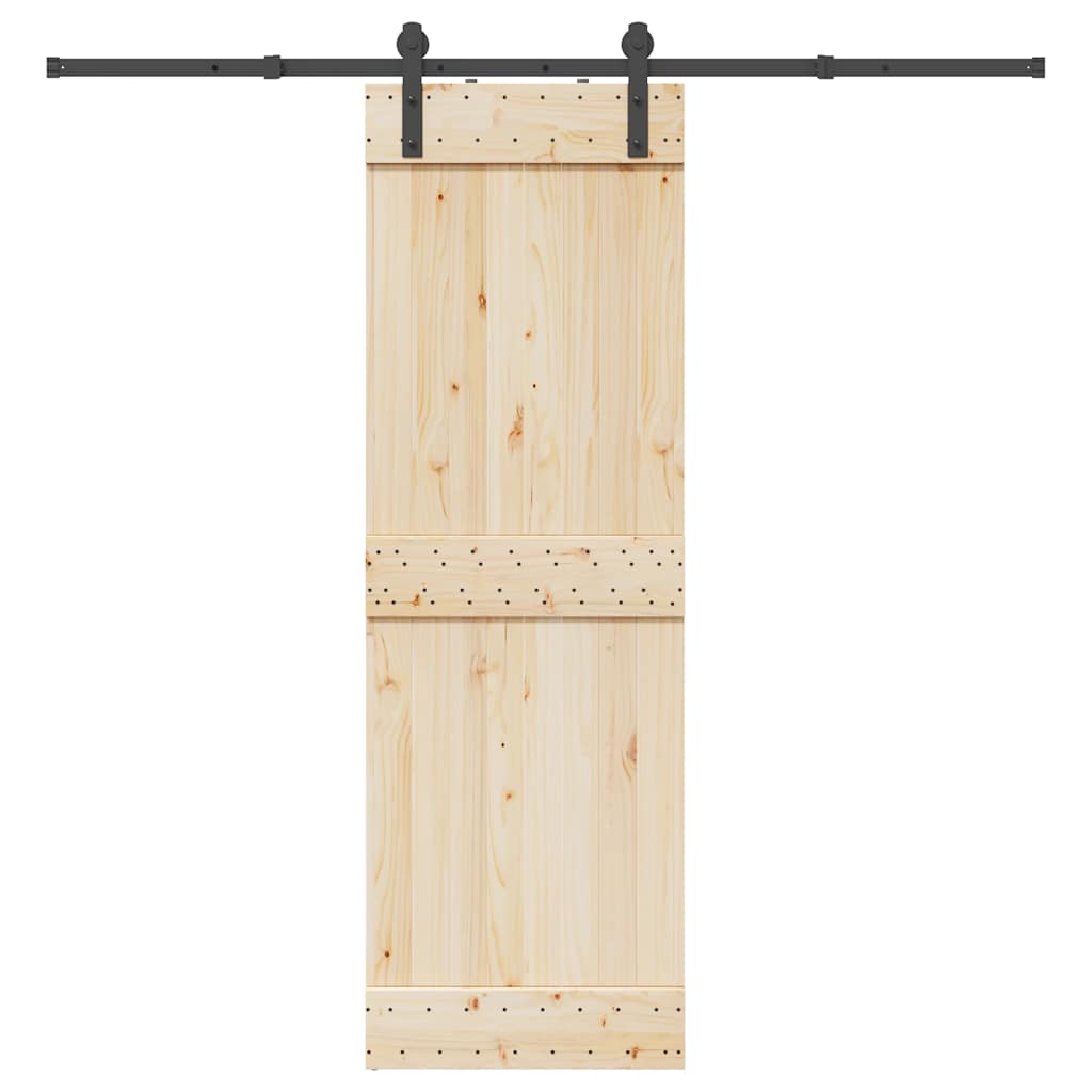 Schiebetürbeschlag-Set Stahl Schwarz