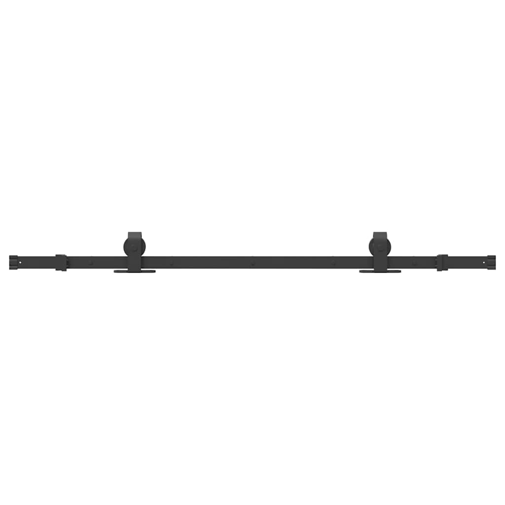 Schiebetürbeschlag-Set 152,5 Cm Stahl Schwarz