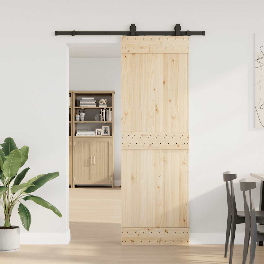 Schiebetürbeschlag-Set 152,5 Cm Stahl Schwarz