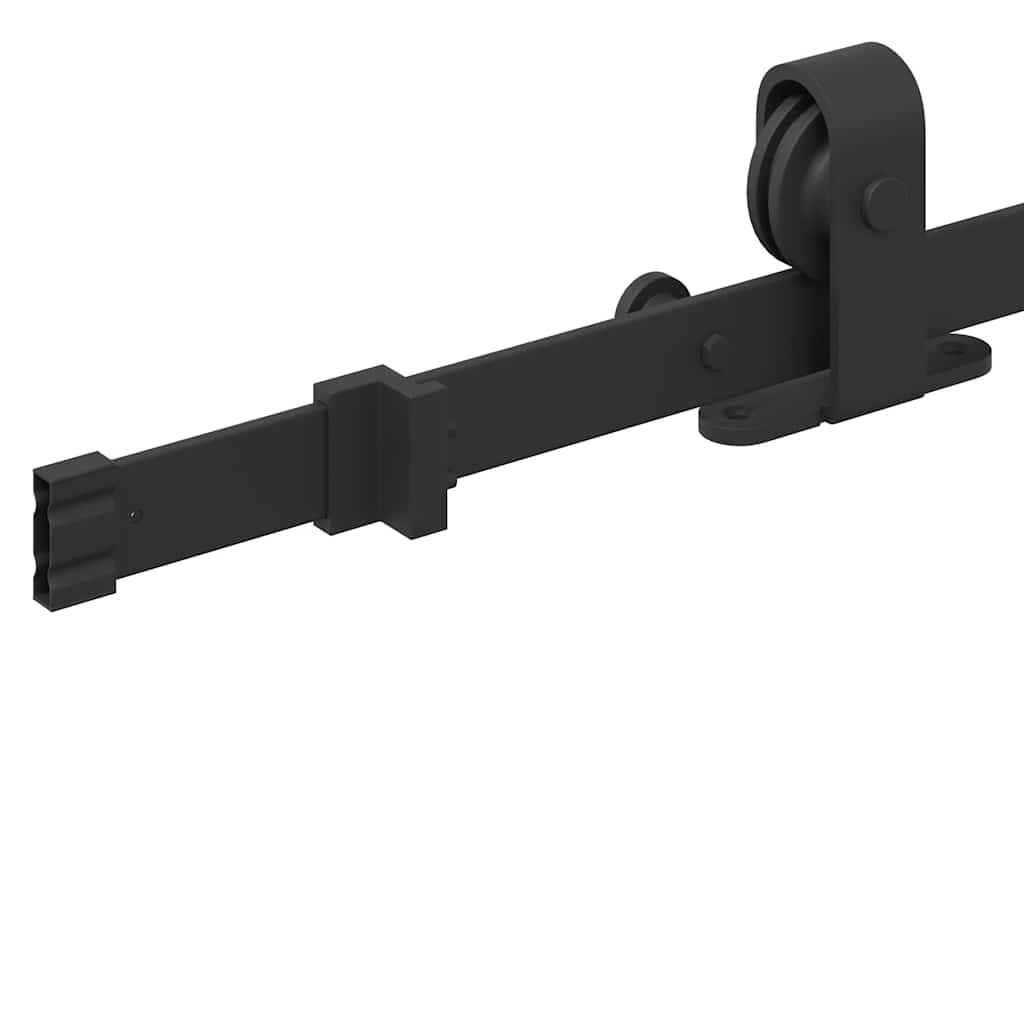 Schiebetürbeschlag-Set 152,5 Cm Stahl Schwarz