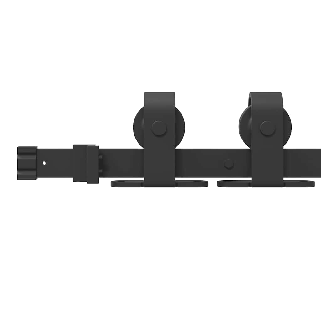 Schiebetürbeschlag-Set 152,5 Cm Stahl Schwarz
