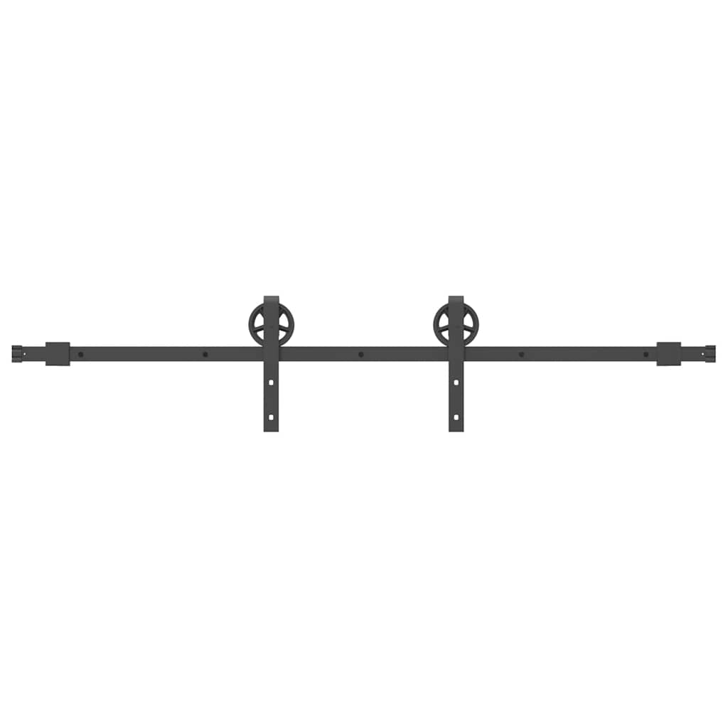Schiebetürbeschlag-Set Stahl Schwarz