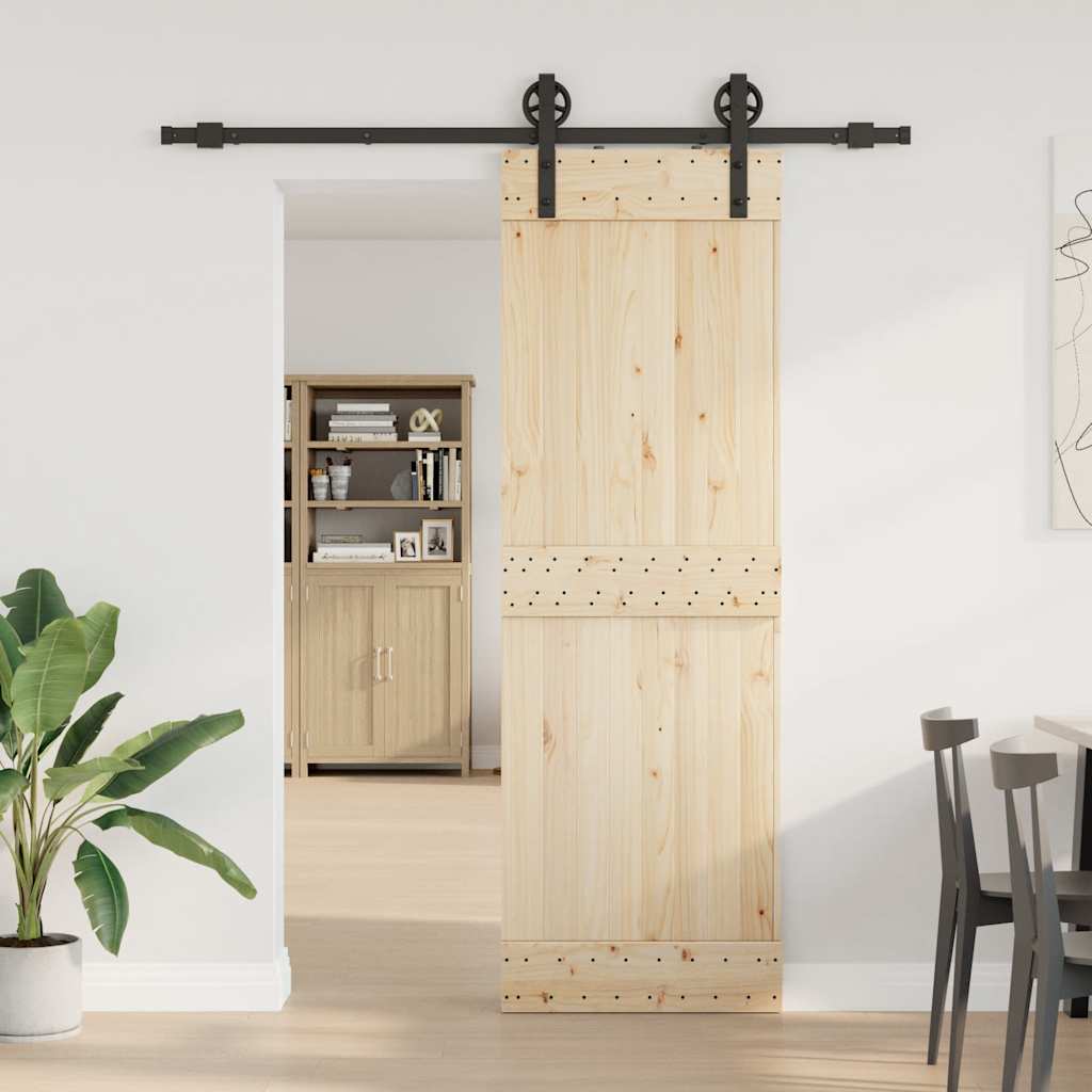 Schiebetürbeschlag-Set Stahl Schwarz