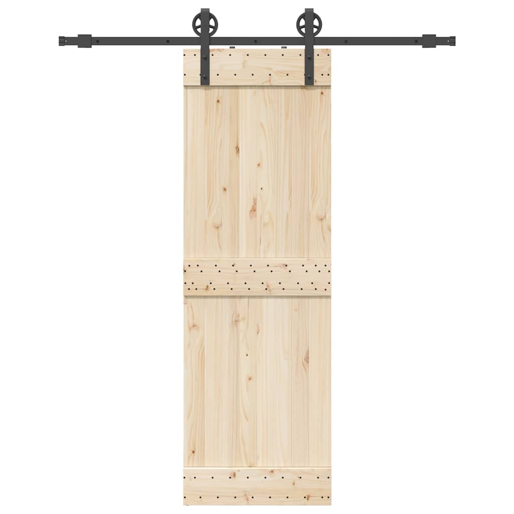 Schiebetürbeschlag-Set Stahl Schwarz
