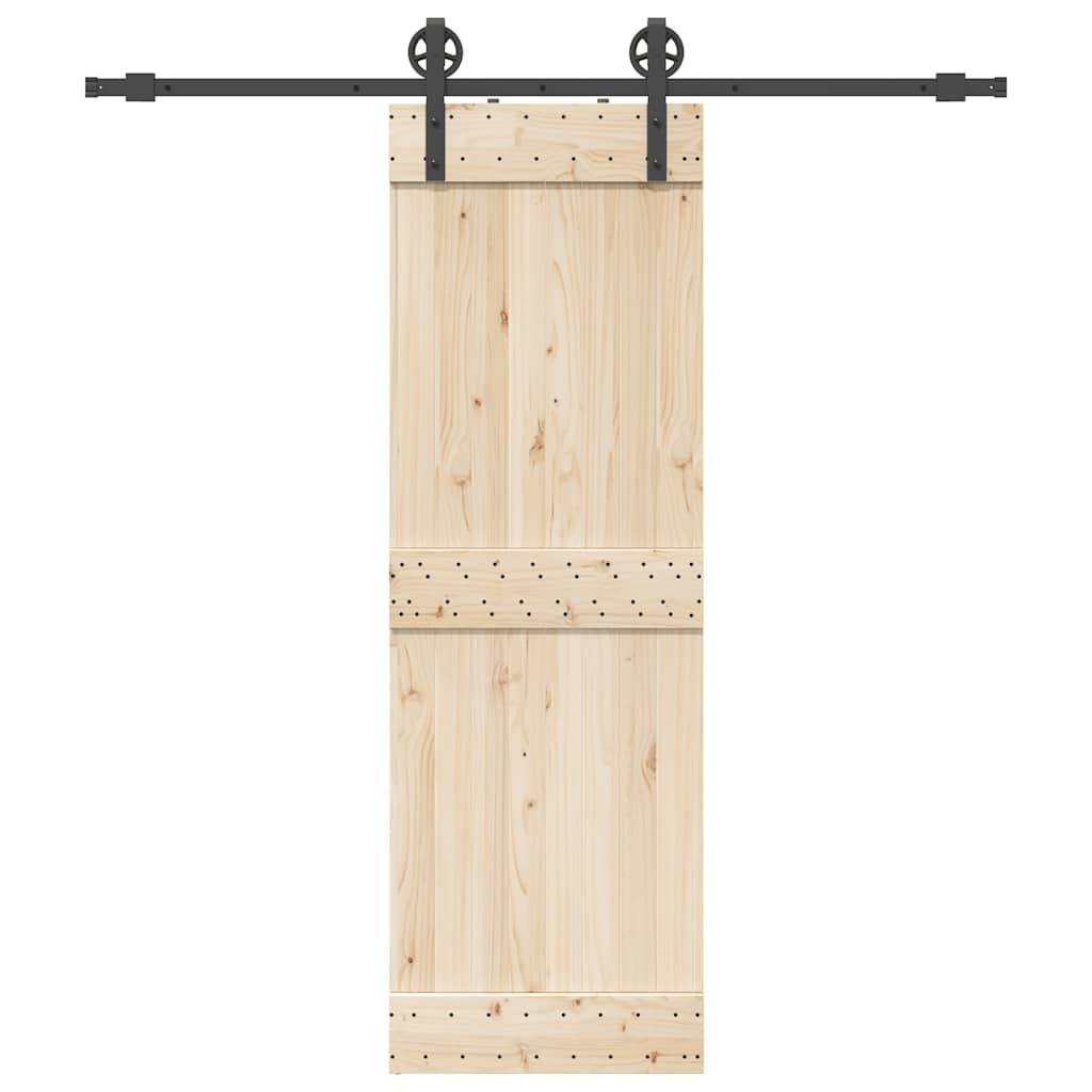 Schiebetürbeschlag-Set Stahl Schwarz