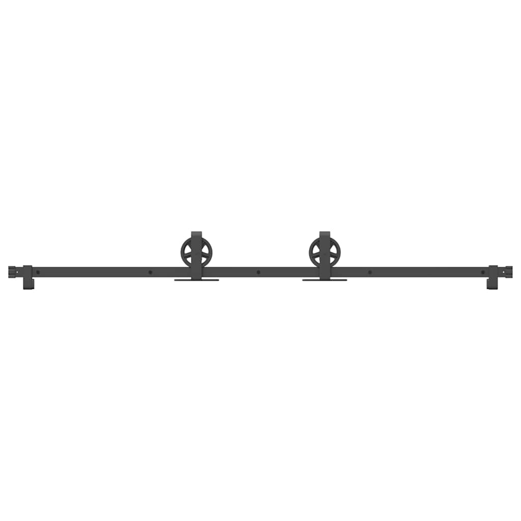Schiebetürbeschlag-Set Stahl Schwarz
