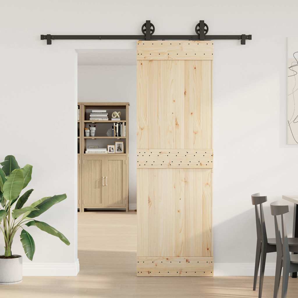 Schiebetürbeschlag-Set Stahl Schwarz