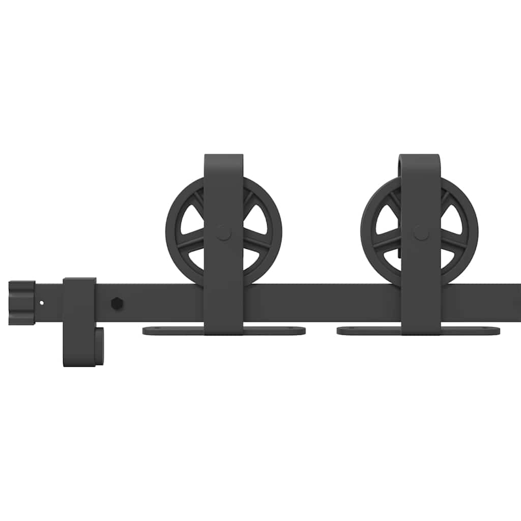 Schiebetürbeschlag-Set Stahl Schwarz