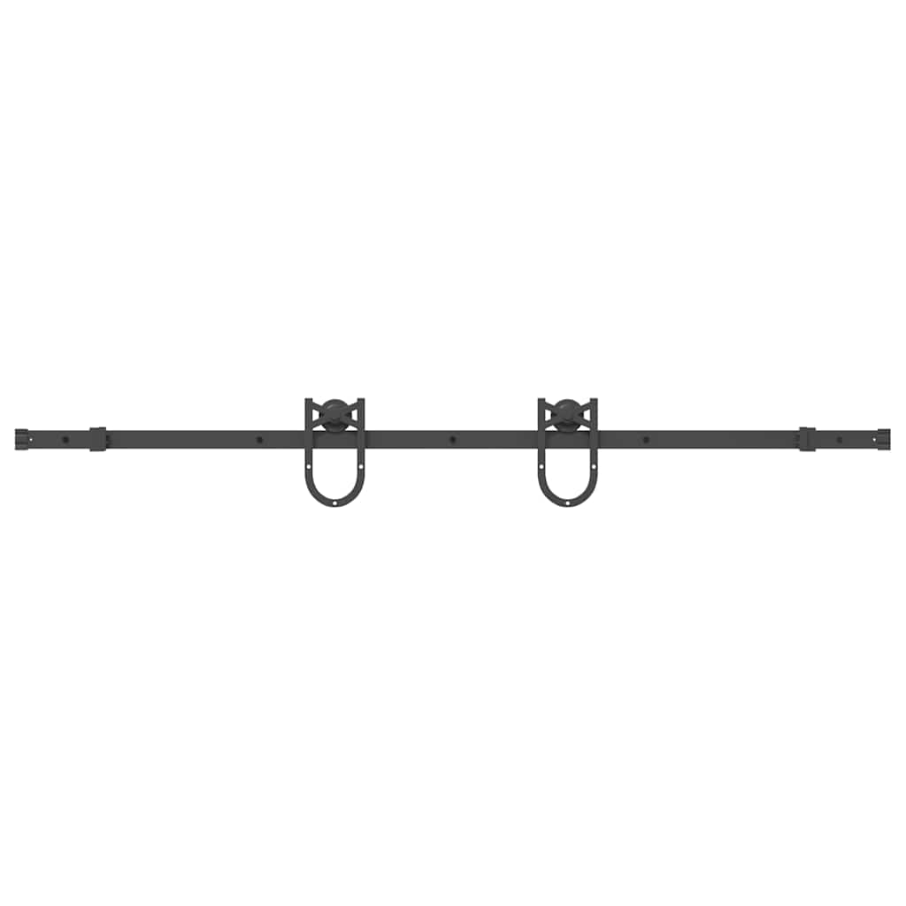 Schiebetürbeschlag-Set Stahl Schwarz