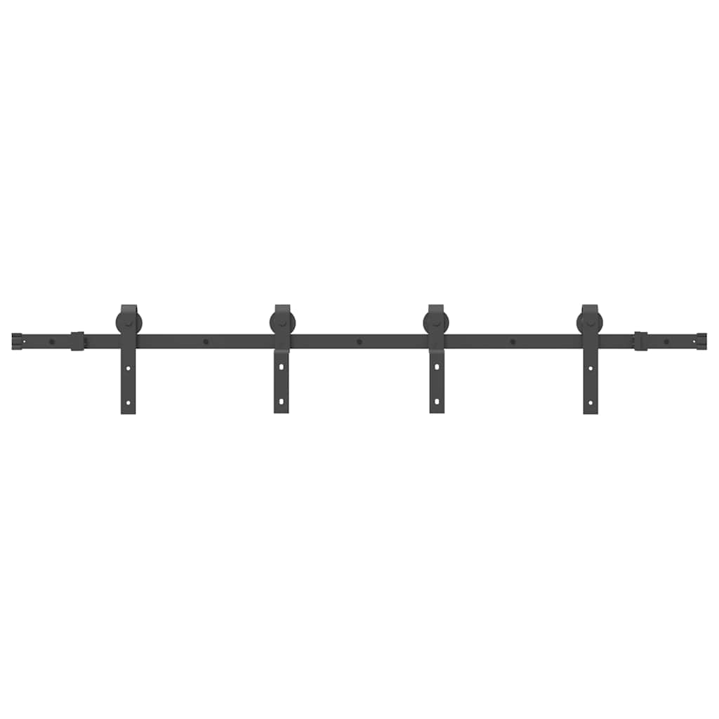 Schiebetürbeschlag-Set Stahl Schwarz