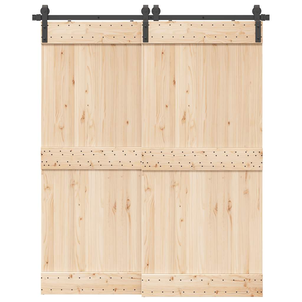 Schiebetürbeschlag-Set Stahl Schwarz