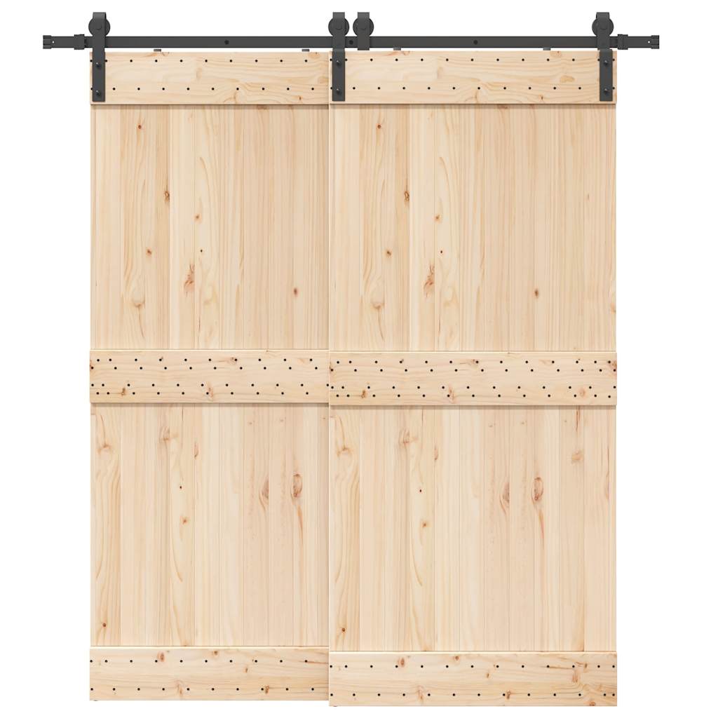 Schiebetürbeschlag-Set Stahl Schwarz