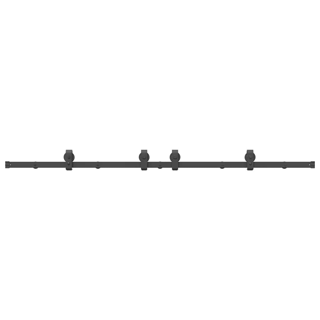 Schiebetürbeschlag-Set Stahl Schwarz