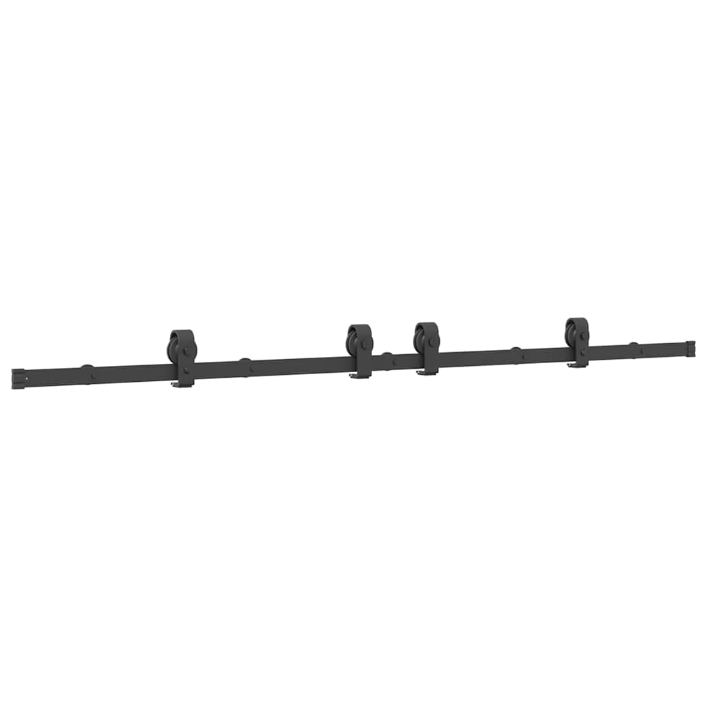 Schiebetürbeschlag-Set Stahl Schwarz