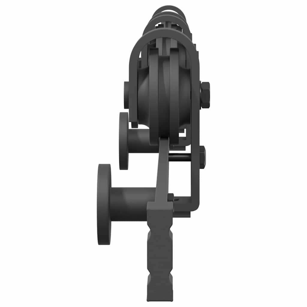 Schiebetürbeschlag-Set Stahl Schwarz