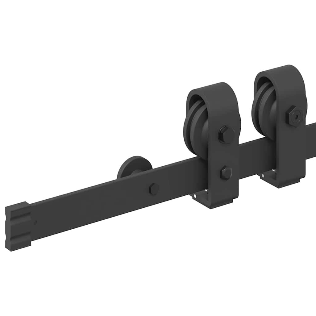 Schiebetürbeschlag-Set Stahl Schwarz