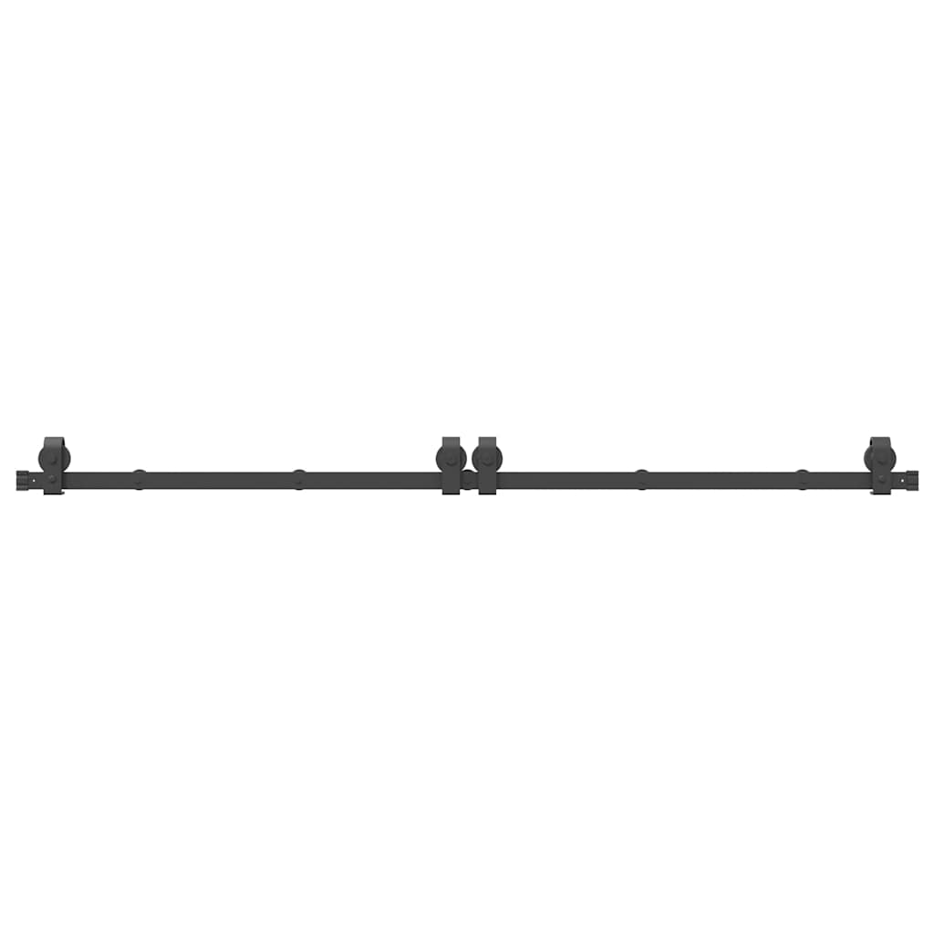Schiebetürbeschlag-Set Stahl Schwarz