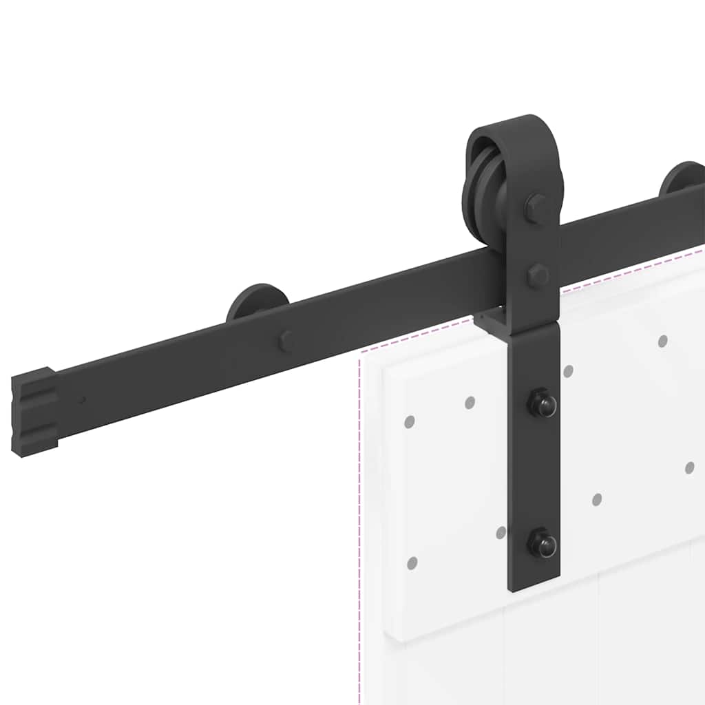 Schiebetürbeschlag-Set Stahl Schwarz