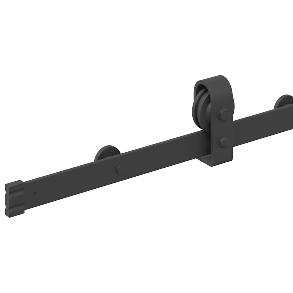 Schiebetürbeschlag-Set Stahl Schwarz