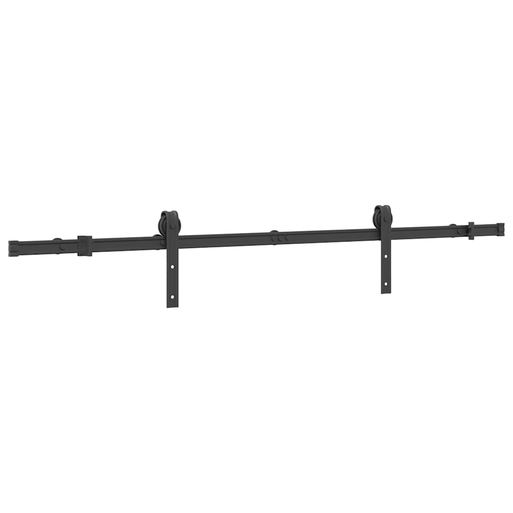 Schiebetürbeschlag-Set Stahl Schwarz