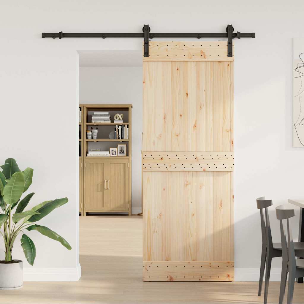 Schiebetürbeschlag-Set Stahl Schwarz