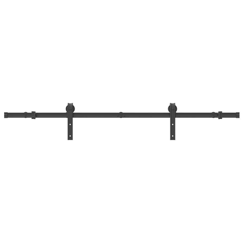 Schiebetürbeschlag-Set Stahl Schwarz