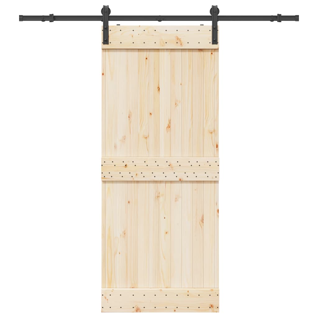 Schiebetürbeschlag-Set Stahl Schwarz