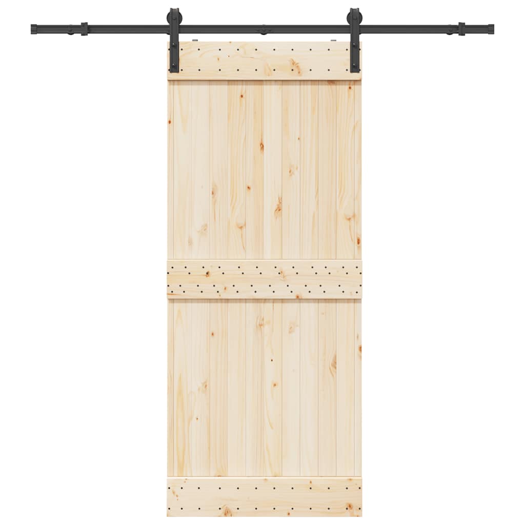 Schiebetürbeschlag-Set Stahl Schwarz