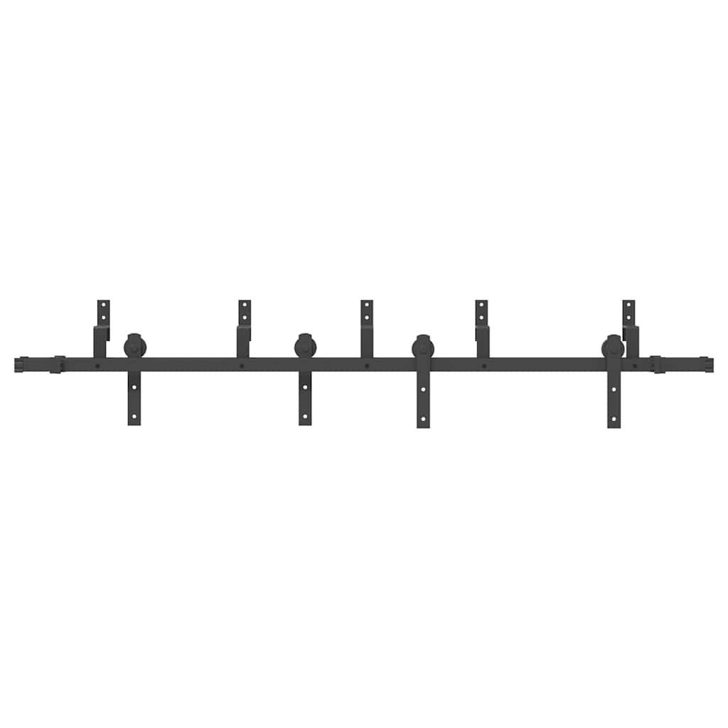 Schiebetürbeschlag-Set 213,5 Cm Stahl Schwarz