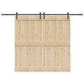 Schiebetürbeschlag-Set 427 Cm Stahl Schwarz