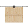 Schiebetürbeschlag-Set 400 Cm Stahl Schwarz